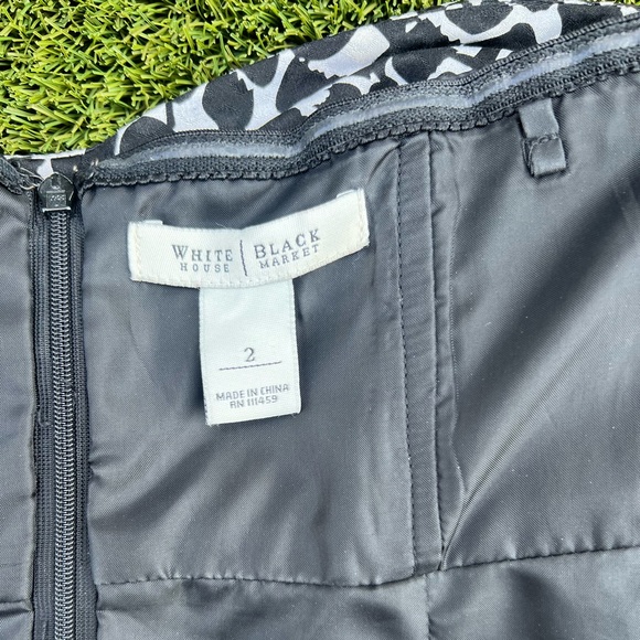 White House Black Market Strapless Silk Dotted Bubble Mini Dress Size 2 - Picture 10 of 13